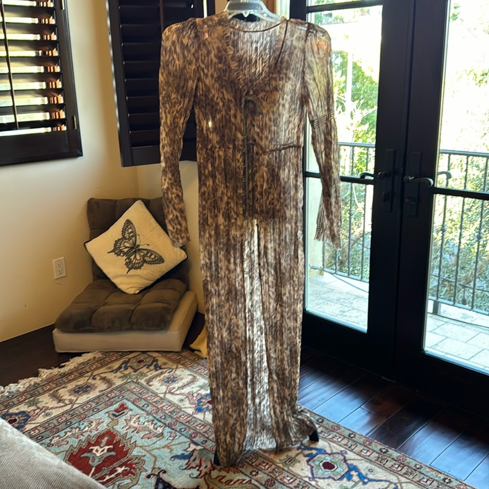 See through maxi dress